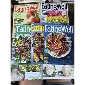 Eating Well Magazine lot of 7: 1-2011, 6-2019 (Jan- Aug) Healthy Tips Recipes